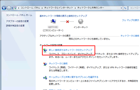 ネットワークと共有センターの図